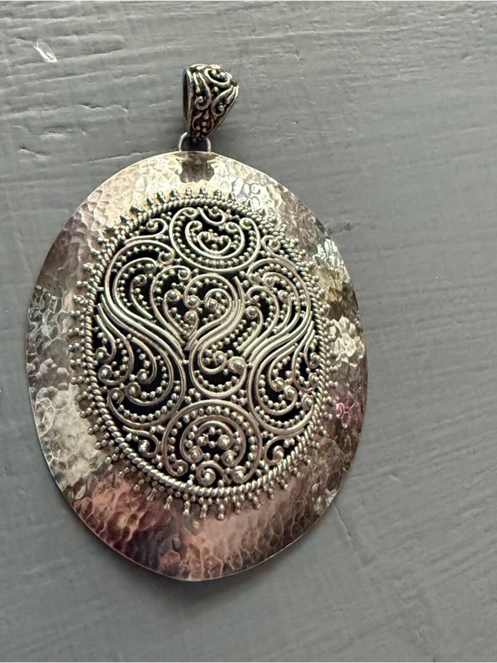 Sarda 925 Sterling Silver Ornate Pendant